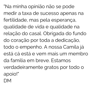 Testemunho de paciente sobre sentir-se acolhida e orientada